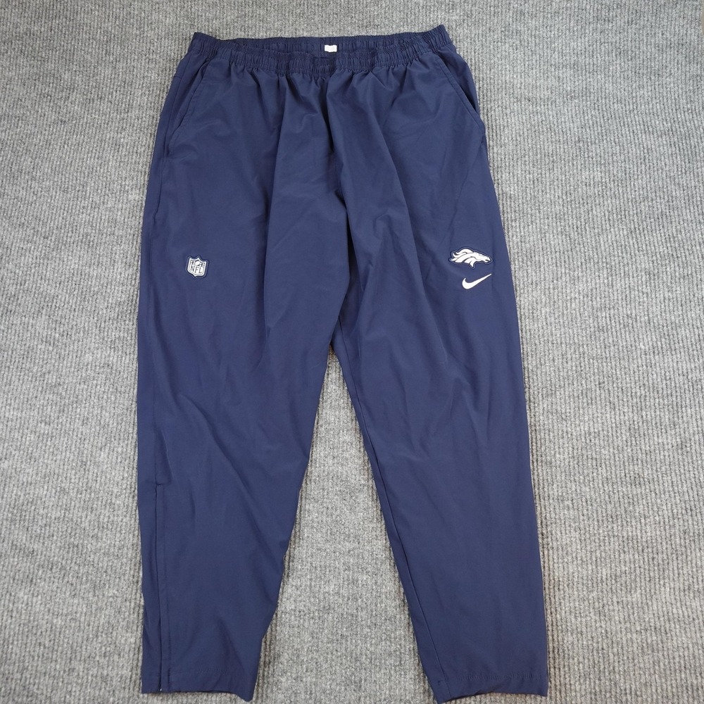 Denver Broncos Player Issue Pants Mens 4XL Blue NFL Football Nike Sideline Track
